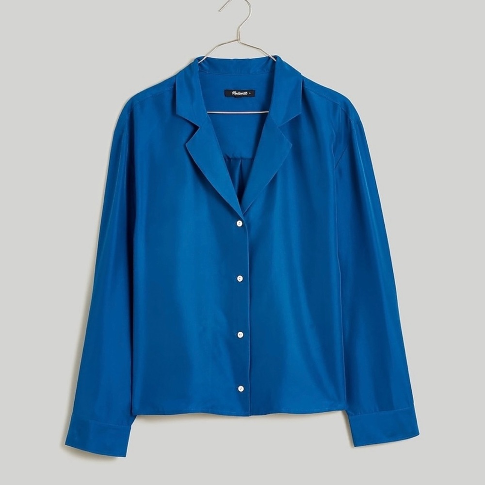 Madewell Blue Silk Shirt - M